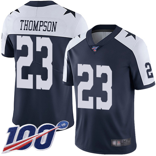 Men Dallas Cowboys Limited Navy Blue Darian Thompson Alternate #23 100th Season Vapor Untouchable Throwback NFL Jersey->dallas cowboys->NFL Jersey